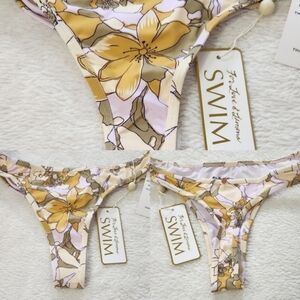 New!For Love and Lemons Bikini Bottom Floral Cheeky‎ Bottom Swim